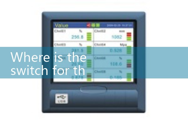 Where is the vortex flowmeter switch located